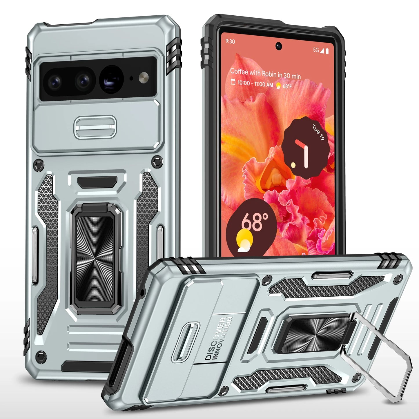 Coque CamShield Slide – Protection Robuste et Design Géométrique pour Google